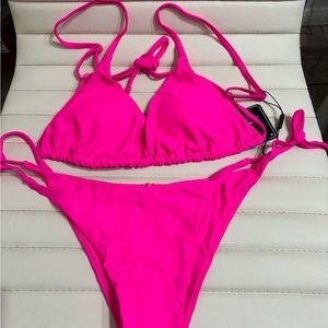 Zaful Forever Young hot pink bikini; new with tag; M